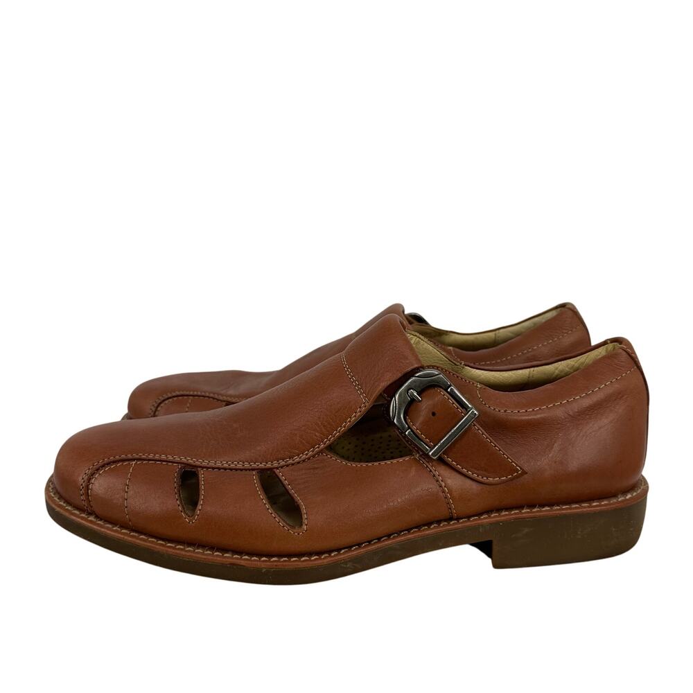 Sandro Moscoloni Vineyard Men's Leather Fisherman Shoes Sandals Sz 10.5 D Preppy